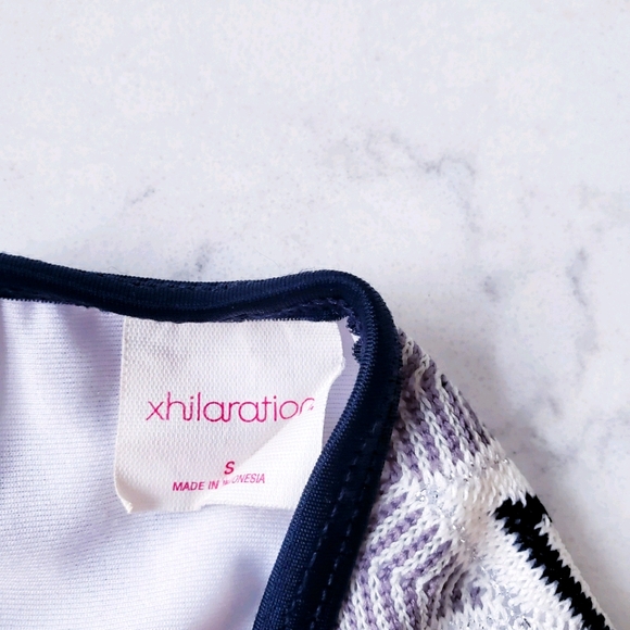 Xhilaration Knit Black White & Gray Bikini Size S - Picture 3 of 4